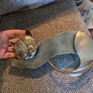 Large Metal Cat Decor